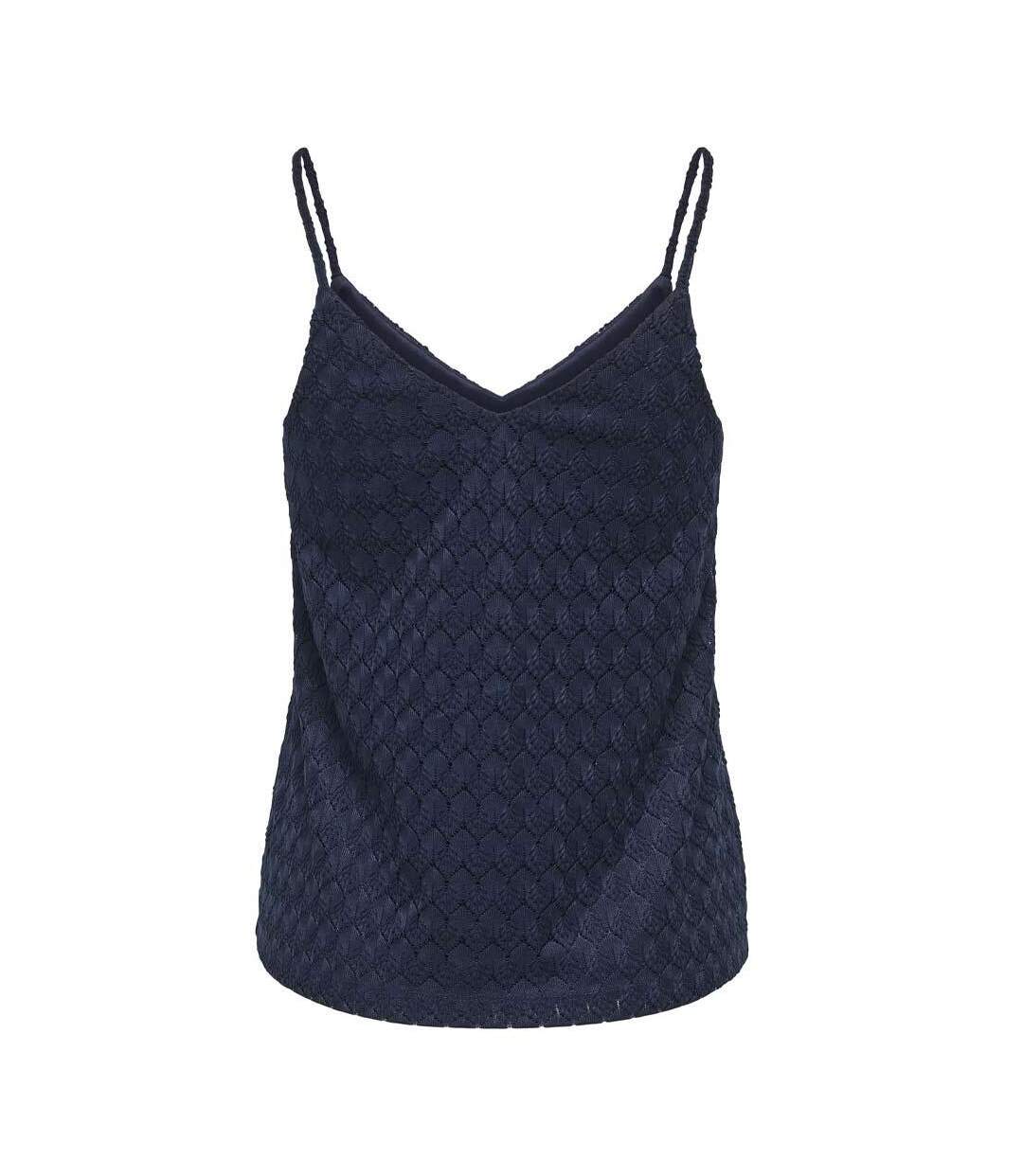 Débardeur marine femme jdy life singlet-2