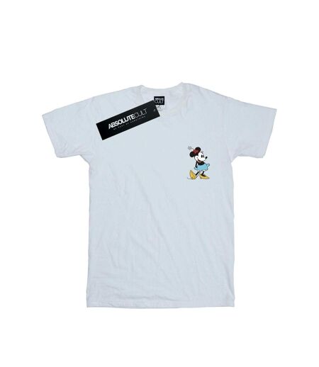Disney Femme/Ladies Minnie Mouse Kick Chest Cotton Boyfriend T-Shirt (Blanc) - UTBI36511