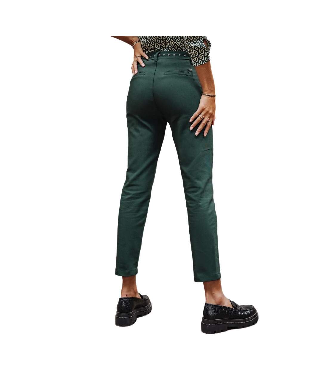 Pantalon vert foncé femme freeman porter claudia polyneo-2