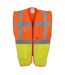 Gilet haute visibilité executive adulte orange fluo / jaune fluo Yoko-1