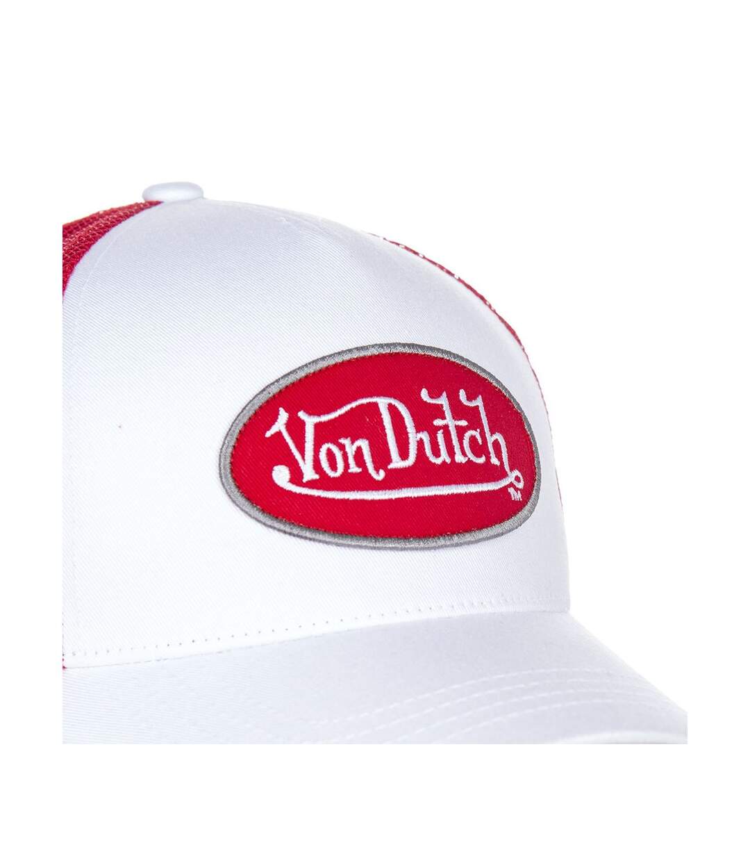 Casquette baseball homme Von Dutch BM Blanc filet rouge Vondutch-3