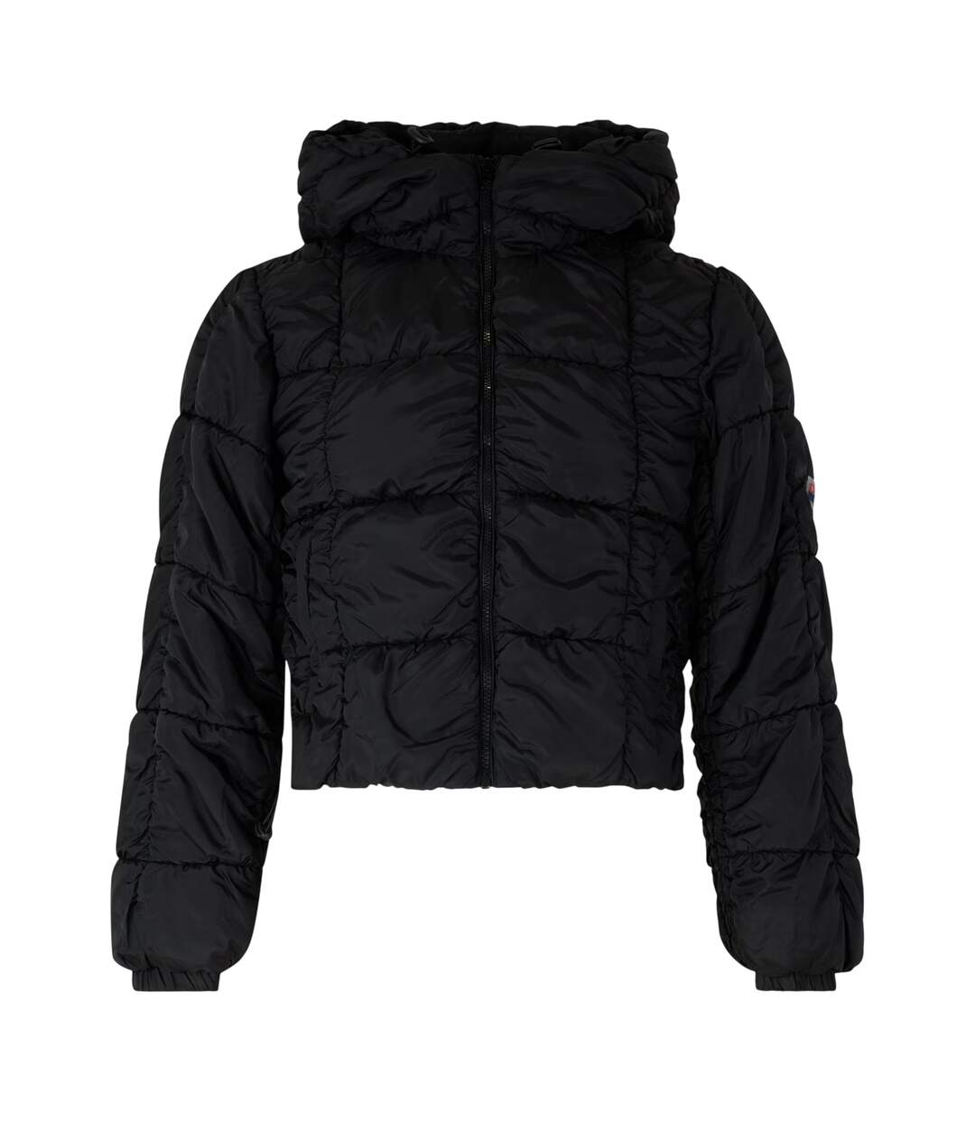 Womens/ladies Short Hooded Puffer Jacket Caviar Diesel-1