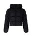 Womens/ladies Short Hooded Puffer Jacket Caviar Diesel-1