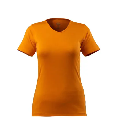 Womens/ladies Crossover Nice T-shirt Bright Orange Mascot