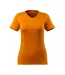 Womens/ladies Crossover Nice T-shirt Bright Orange Mascot-1