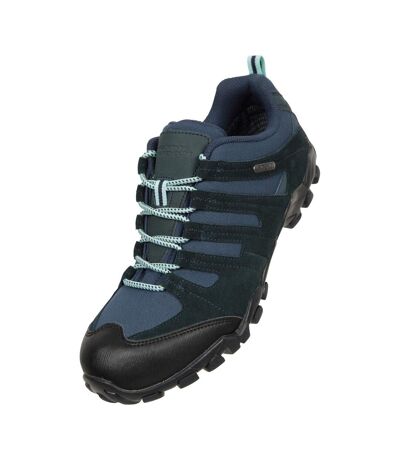 Womens/ladies Belfour Suede Waterproof Walking Shoes Navy Mountain Warehouse