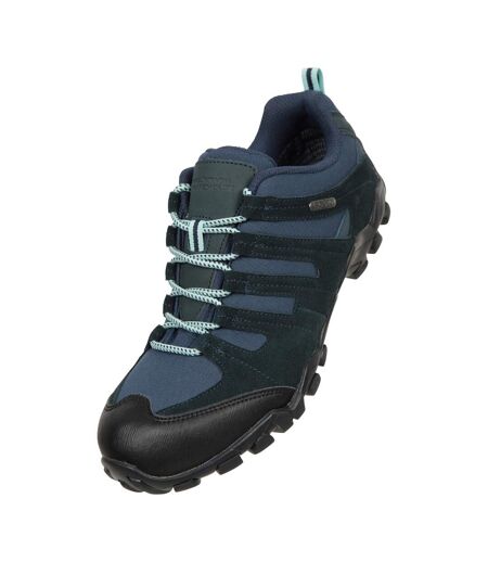 Womens/ladies Belfour Suede Waterproof Walking Shoes Navy Mountain Warehouse