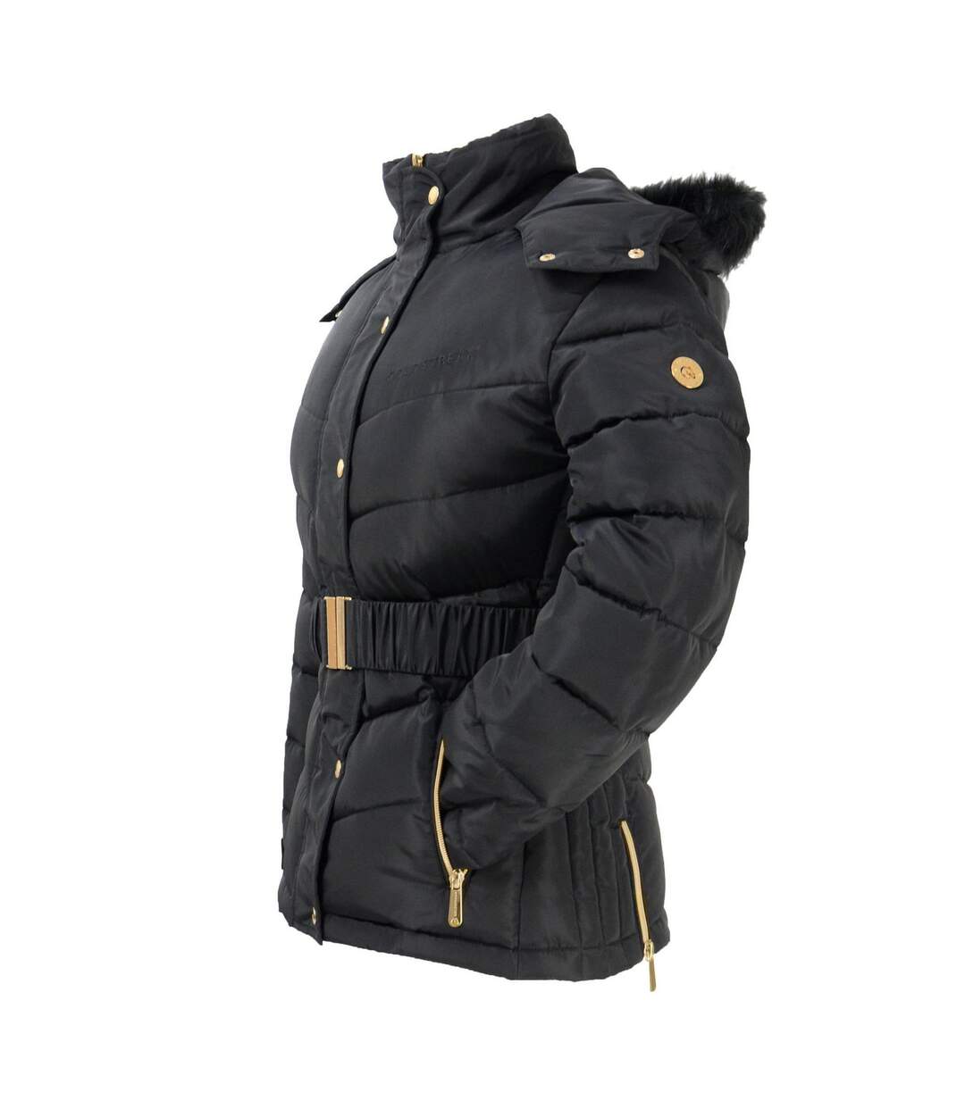 Womens/ladies cornhill quilted coat black Coldstream