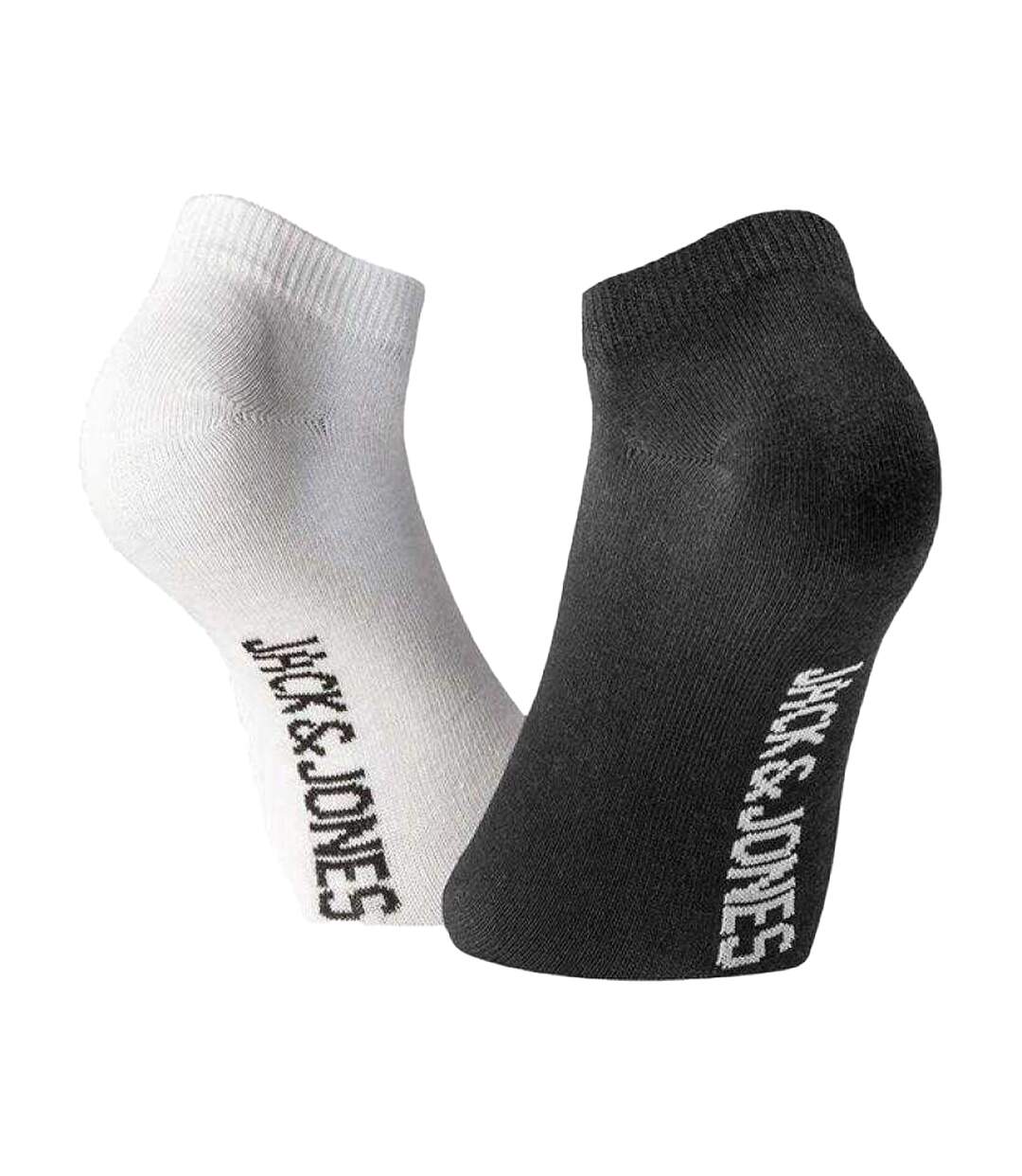 Socquettes Motif/style Logo Adulte Blanc Noir Jack And Jones-2