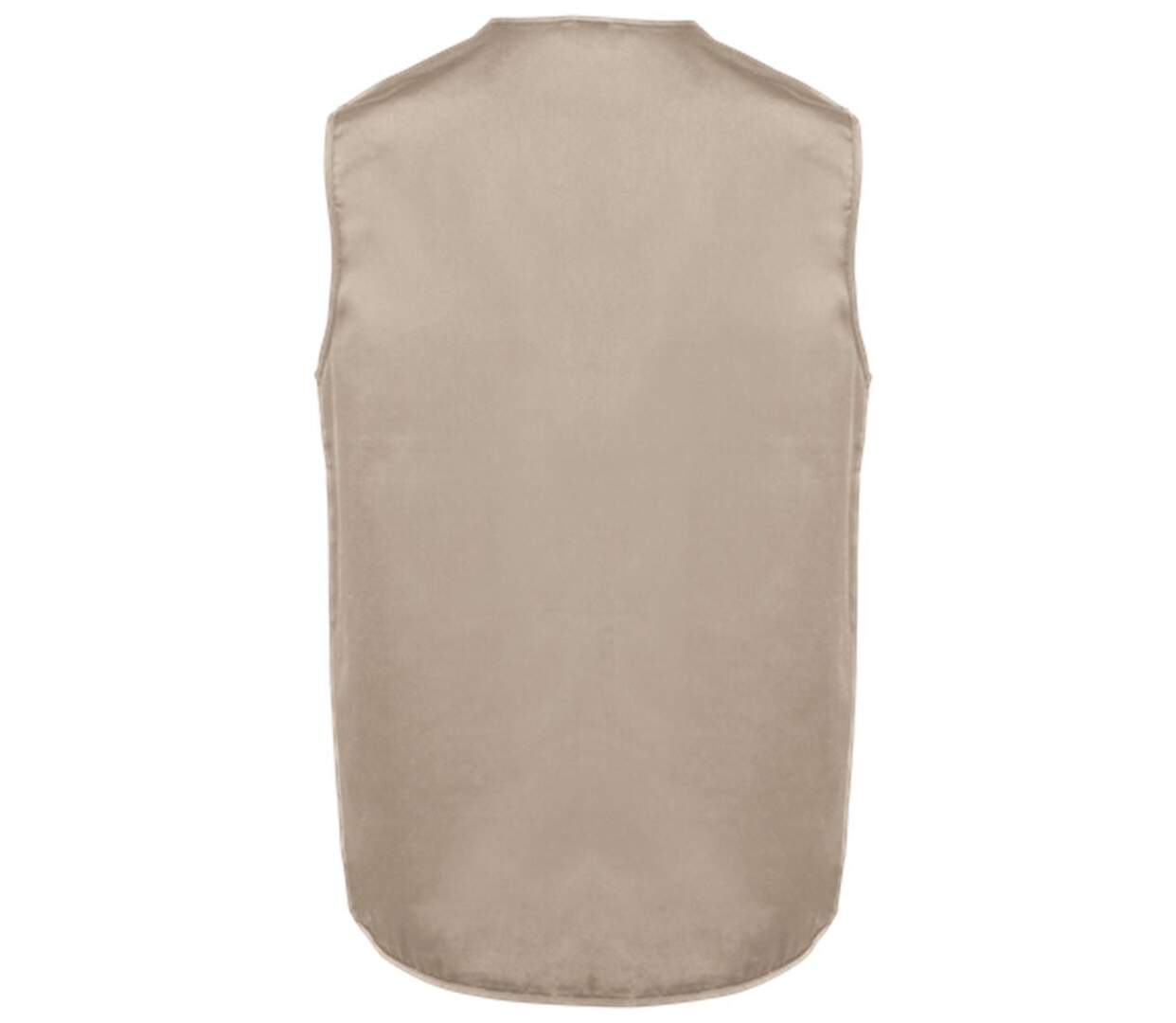 Gilet sans manches multipoches polycoton - Unisexe - WK609 - beige-2