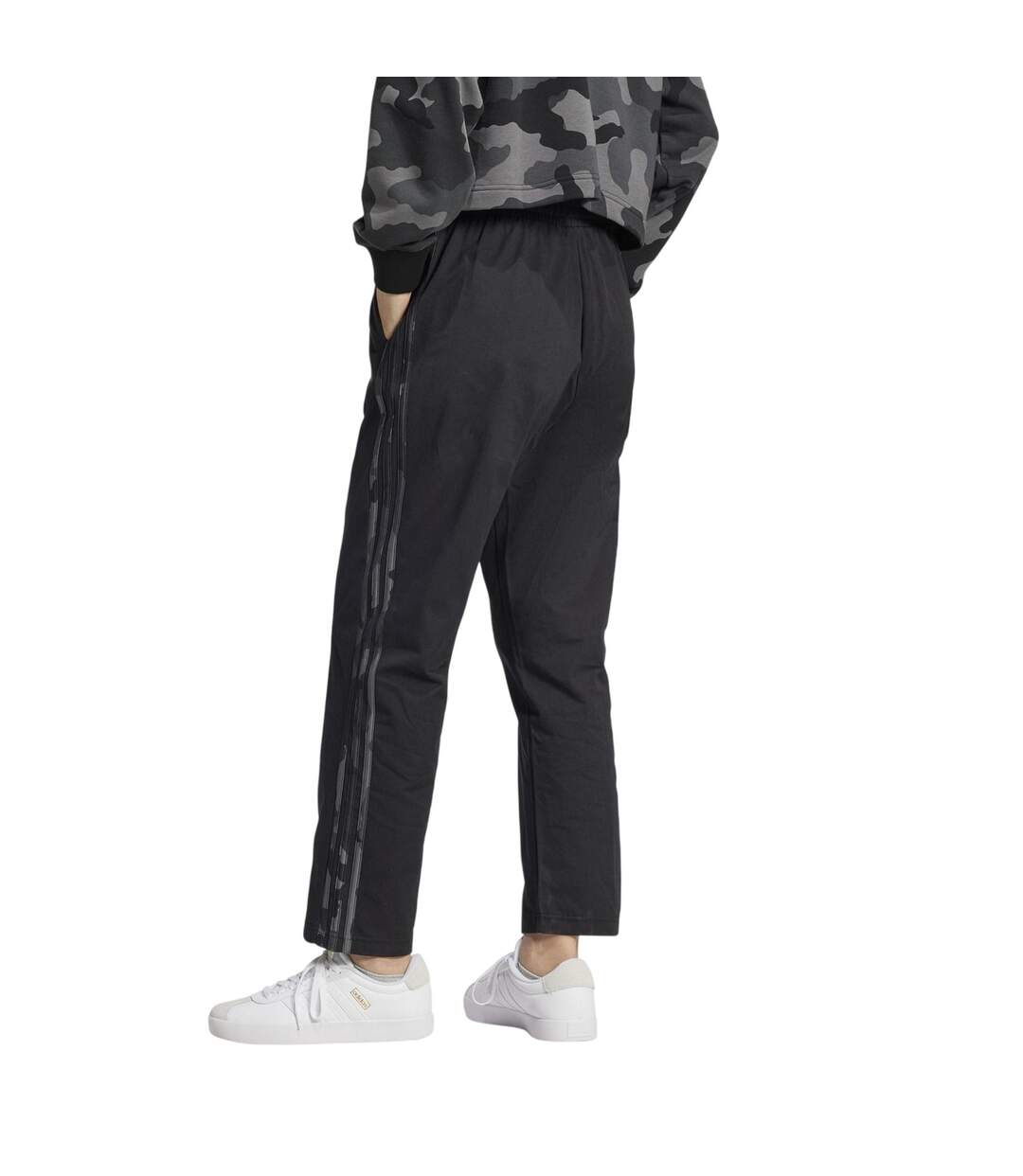 Pantalon Motif/style À Rayures Essentials Femme Noir Adidas-3