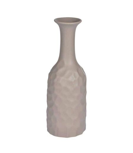 Vase Déco en Céramique Martelé 30cm Taupe