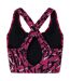 Womens/ladies wave zebra print sports bra neon pink Dare 2B