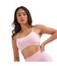 Womens/ladies melange seamless 3d sports bra light pink TriDri