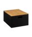 Lot de 3 Boîtes de Rangement Bava 34cm Noir-3