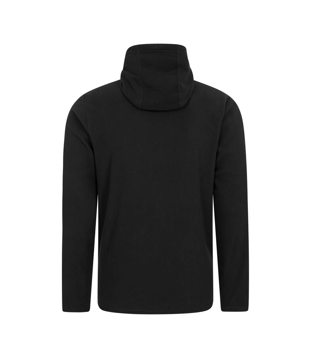 Mens Camber Fleece Full Zip Hoodie Black Mountain Warehouse-2