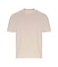 Unisex adult arrow recycled heavy oversized t-shirt stone Ecologie-1