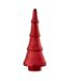 Sapin de Noël en Verre Côtelé 41cm Rouge-1