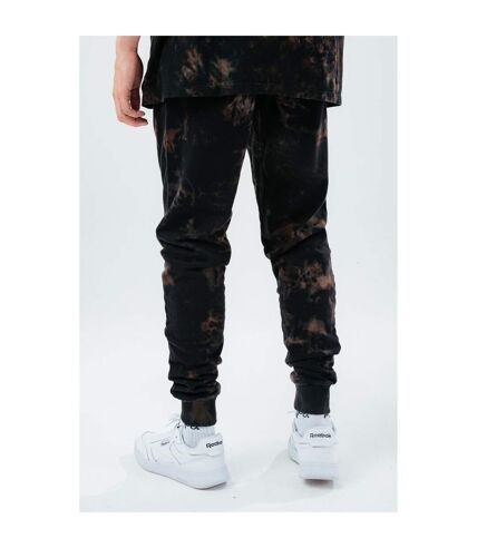 Hype Mens Coffee Dye Oversized Sweatpants (Black/Brown) - UTHY4869