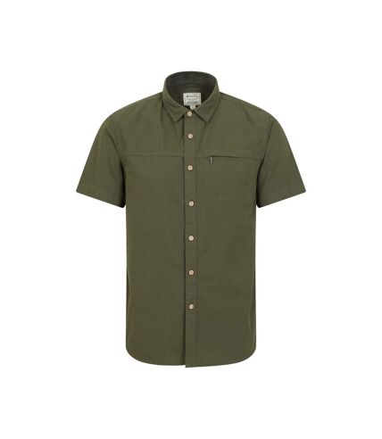 Mountain Warehouse Mens Coconut Slub Short-Sleeved Shirt (Khaki Green) - UTMW645
