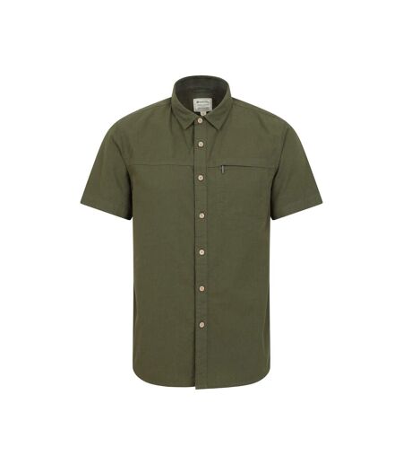 Mountain Warehouse Mens Coconut Slub Short-Sleeved Shirt (Khaki Green) - UTMW645