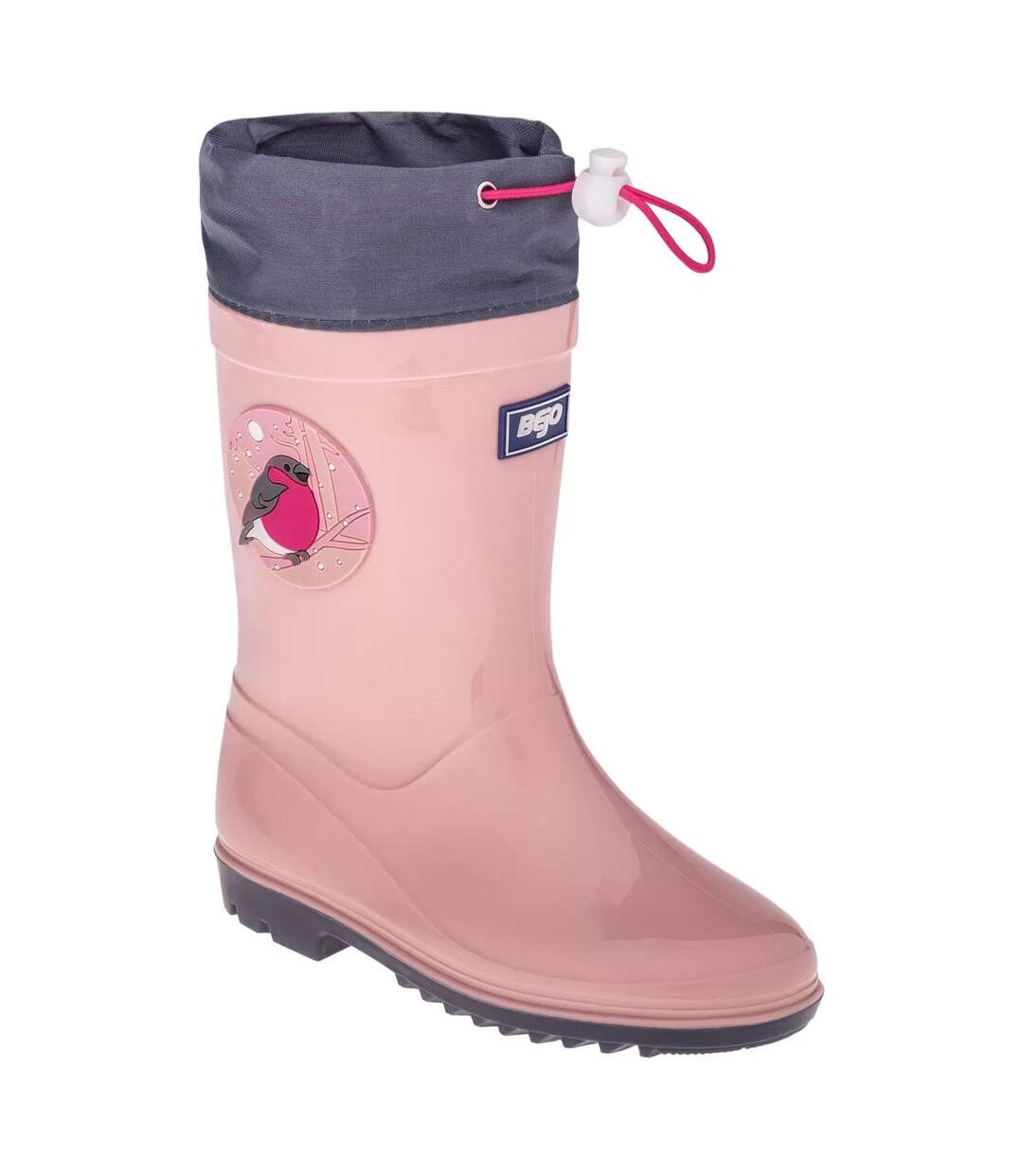 Bejo - Bottes de pluie KAI - Enfant (Rose argenté / Gris) - UTIG1642-1