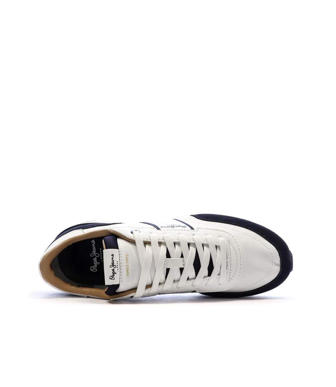 Baskets blanches/noires homme pepe jeans buster-4