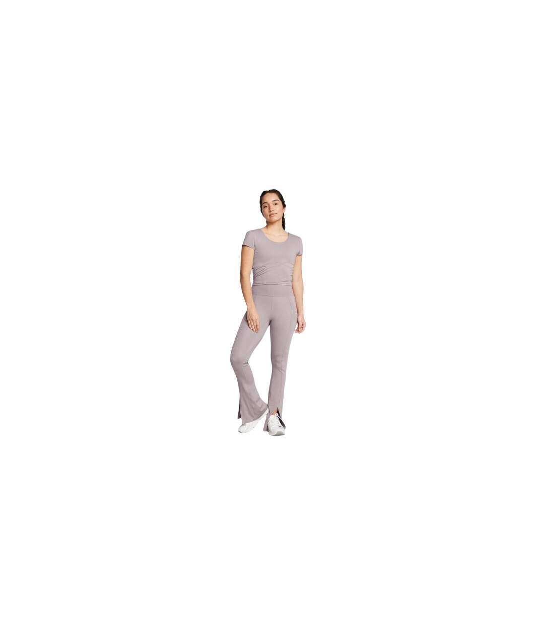 Womens/ladies Flared Yoga Pants Grey Under Armour-1