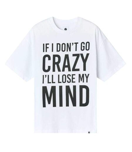 T-shirt Motif/style Lettrage If Don´t Go Crazy Homme Blanc Pretty Green