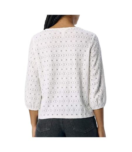 Blouse brodée blanche femme vero moda aila