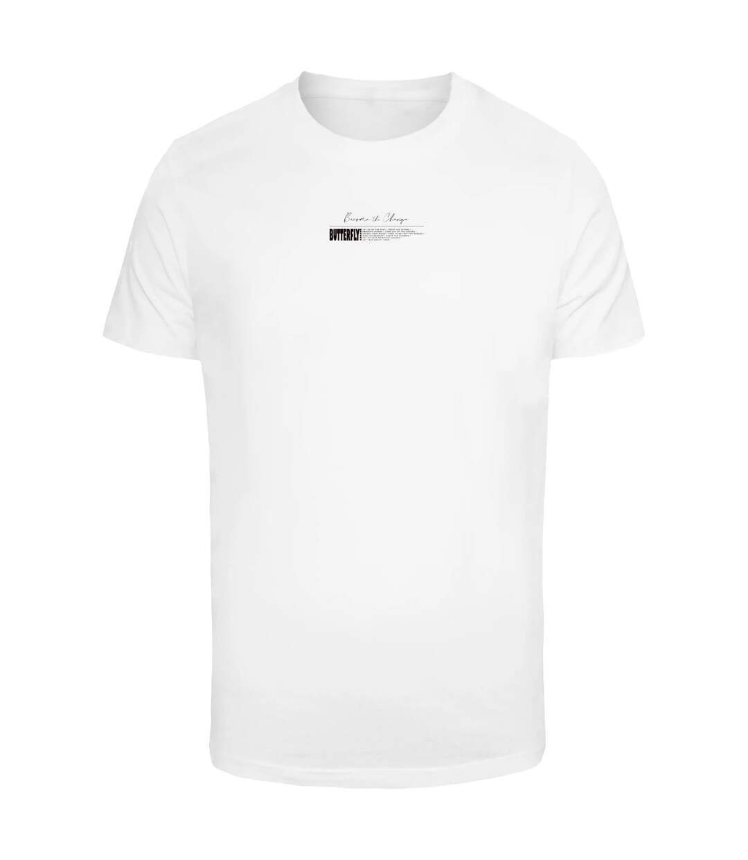 Mens Become The Change 2.0 Butterfly T-shirt Blanc Mister Tee-2