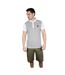Mens Houndstooth Polo Shirt White Iron Silver Lambretta-1