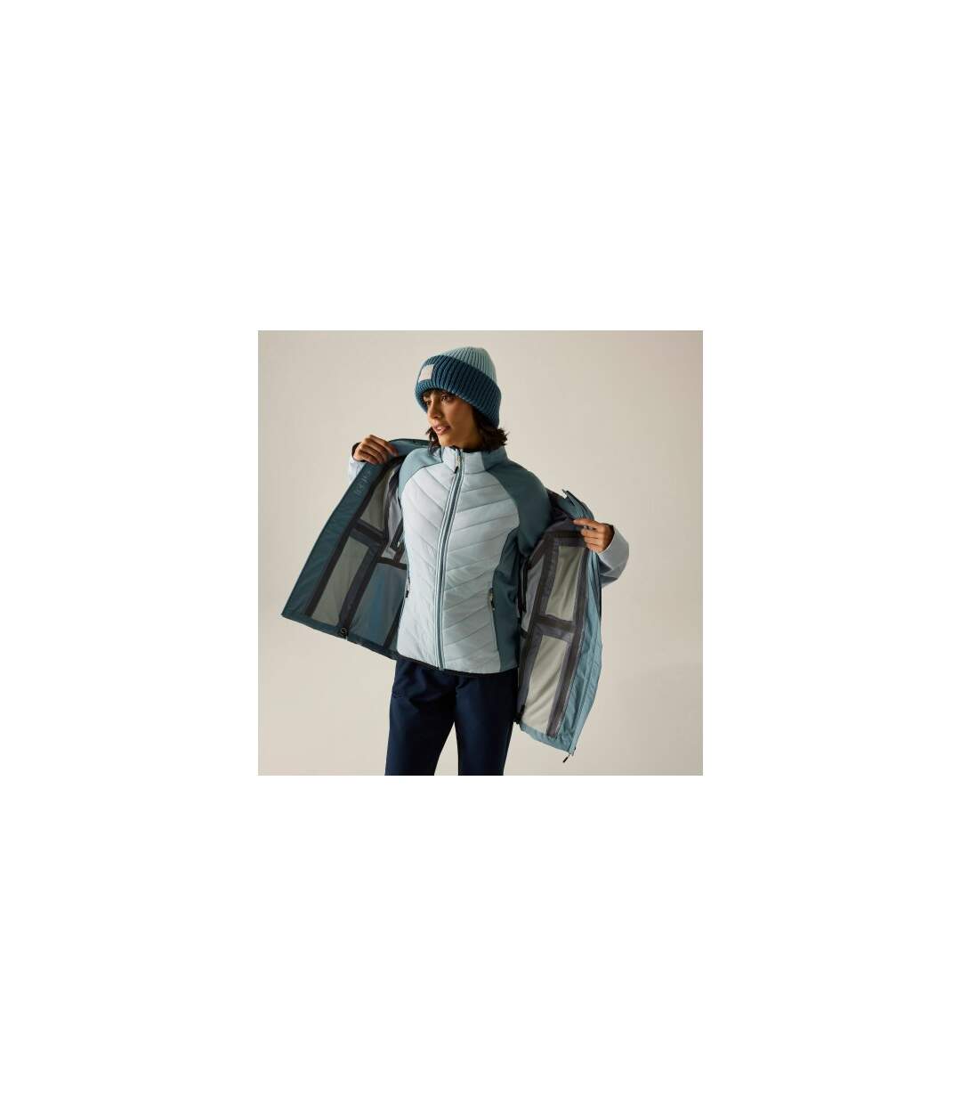 Veste Motif/style 3-en-1 Carletta Femme Vieux Bleu Bleu Ciel Regatta-1