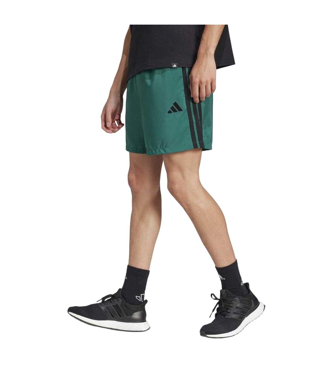 Short Motif/style 3 Rayures Homme Vert Adidas-3