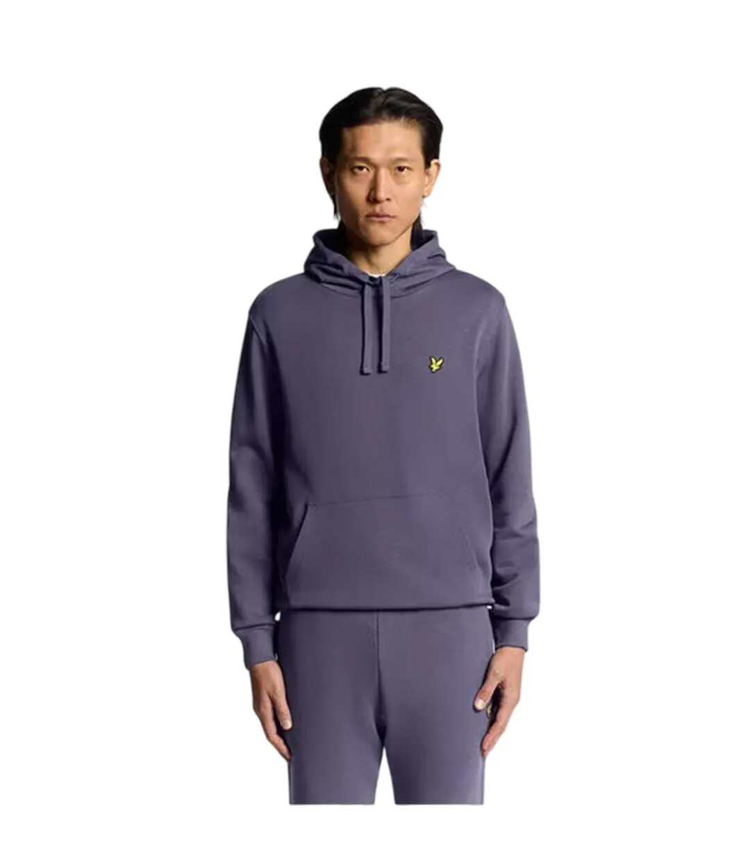 Mens Embroidered Logo Hoodie Graystone Lyle & Scott-4
