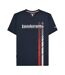 Mens Ss25 Racing Stripe T-shirt Navy Lambretta-1