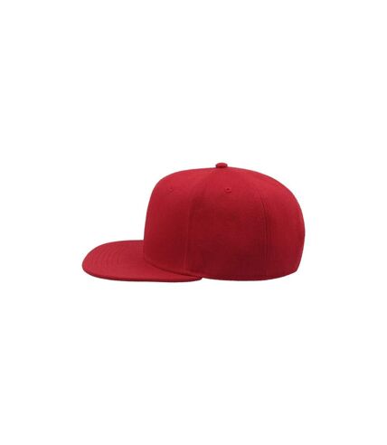 Atlantis Snap Back Flat Visor 6 Panel Cap (Red) - UTAB213