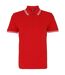 Polo homme rouge/blanc Asquith & Fox-1