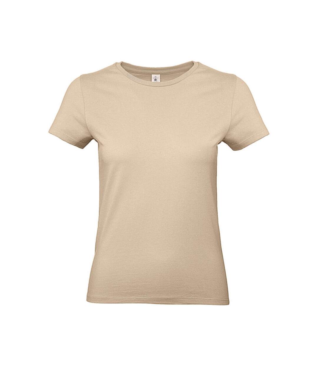 Womens/ladies #e190 T-shirt Sand B&C-1