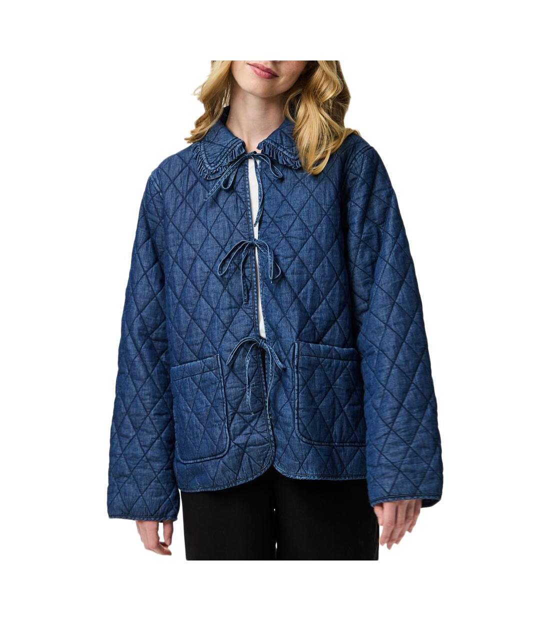 Veste bleu femme pieces caura-1