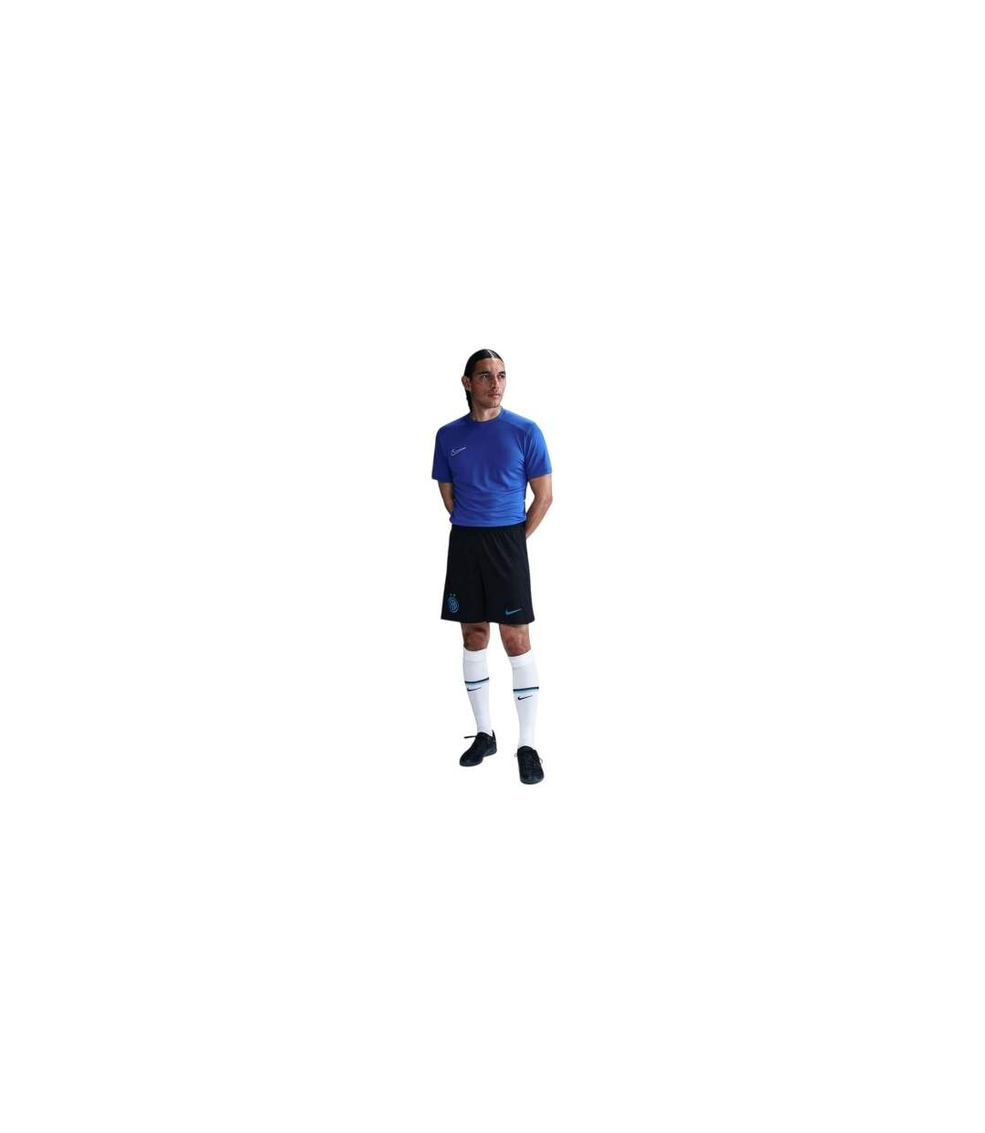 Short De Foot Motif/style Ac Milan 2025/2026 Homme Noir Bleu Nike-1