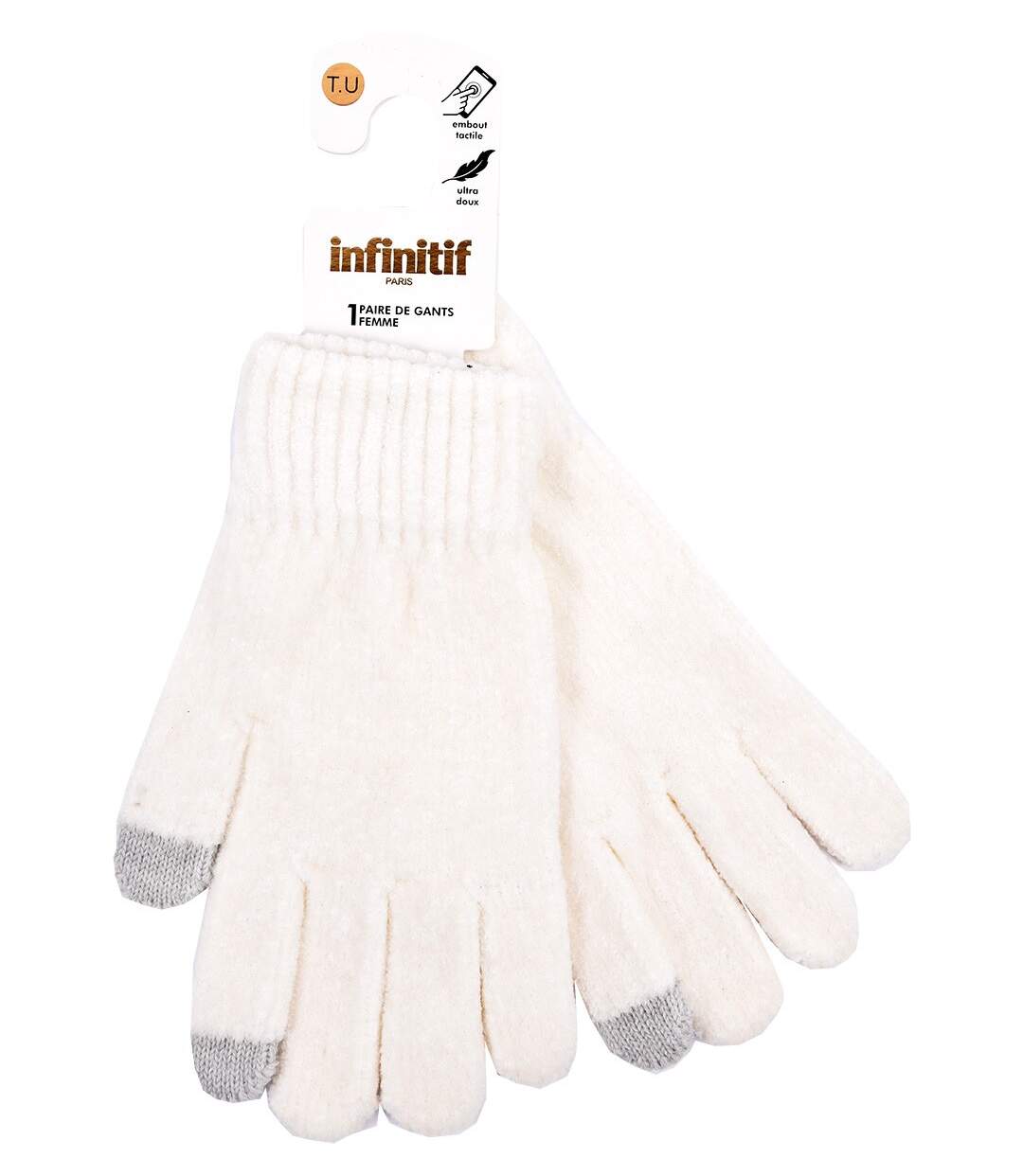 Gants Femme INFINITF 0575 BOUCLETTE BLANC-2