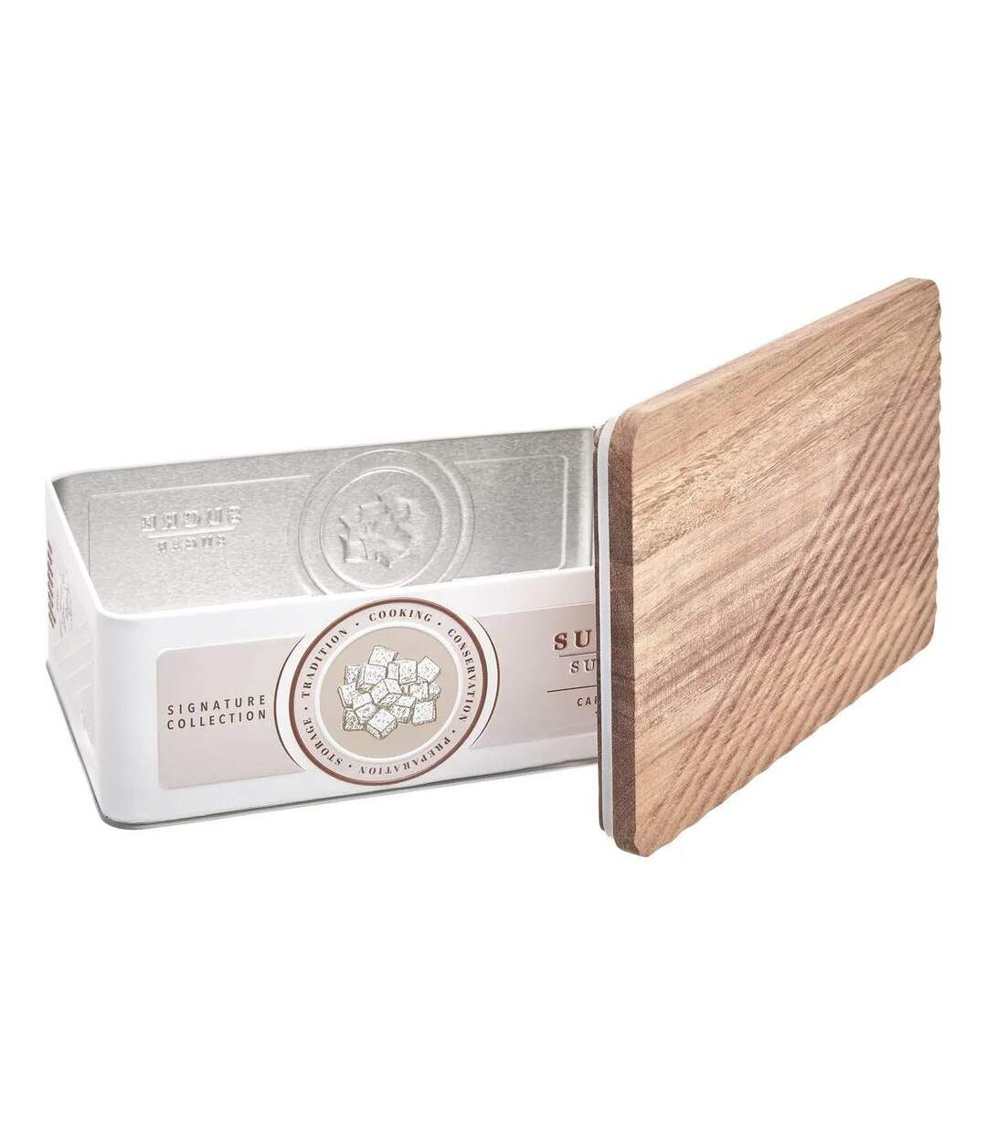 Boîte à Sucre en Métal Signature 19cm Crème-2