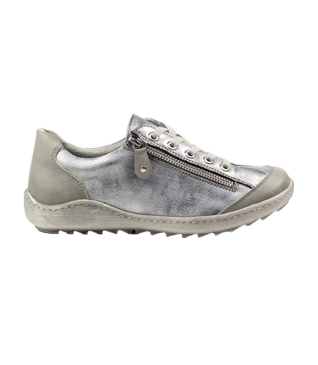 Baskets bianca femme gris Lunar-3