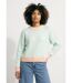 Pull duveteux rayé pastel forme loose-1