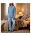 OZABI Ensemble Pyjama Long Femme Haut Manches Longues-2