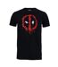 T-shirt Motif Deadpool Motif/style Éclaboussure Adulte Noir Marvel-1