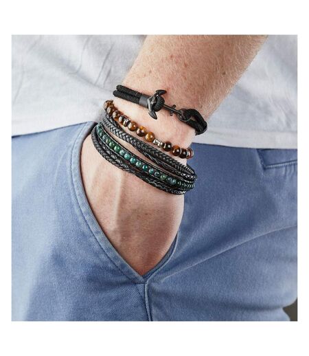 Bracelets noir geographical norway tresse onyx - taille unique