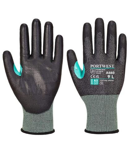 Unisex adult a660 cs e18 pu cut resistant gloves l black Portwest