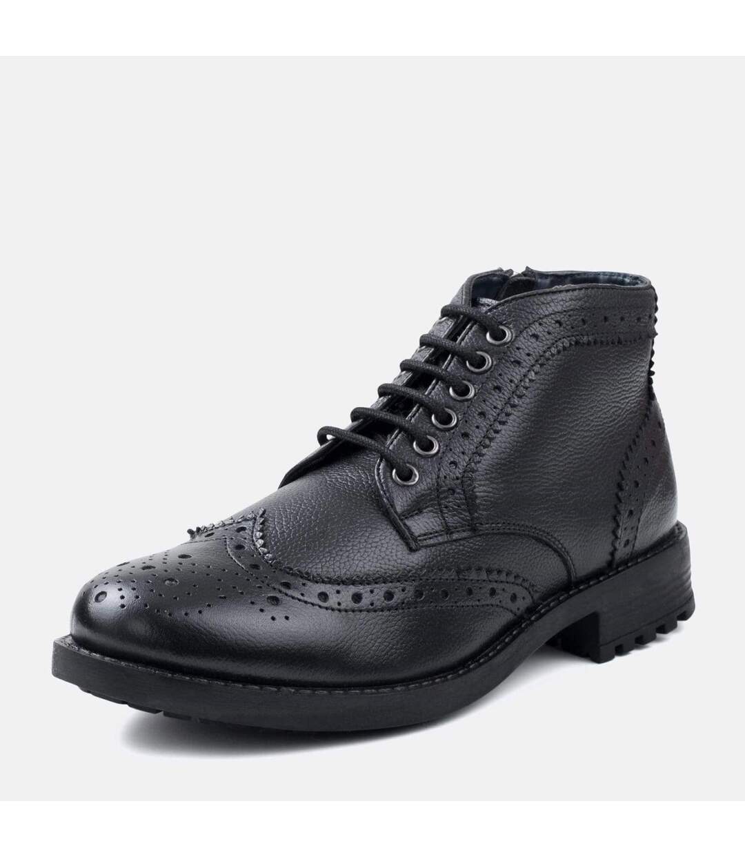 Mens Hans Tan Zip & Lace Brogue Boot-4